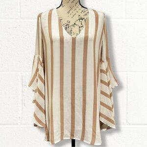 House of Harlow 1960 x Revolve Striped Bell Sleeve Dress